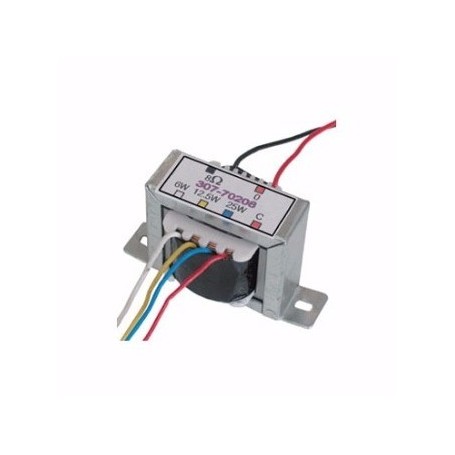 Trasformatore di linea 100V - Potenze: 25/12,5/6 W