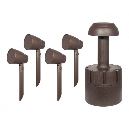 Impianto diffusione da giardino 4 Sat e Subwoofer da interrare