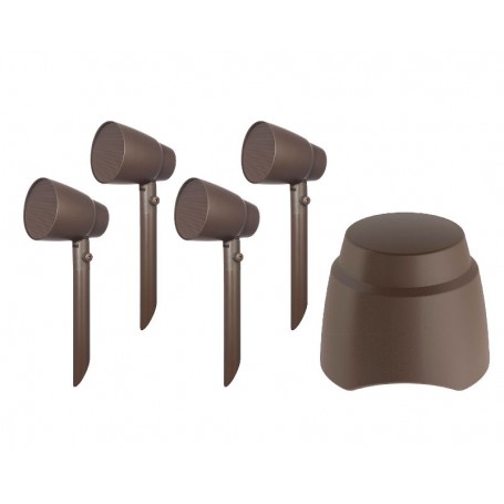 Impianto diffusione da giardino 4 Sat e Subwoofer da appoggio