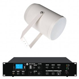 Sistema audio spazi aperti musica diffusa