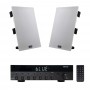 Sistema in kit per filodiffusione composto da Amplificatore con BLUETOOTH e 4 mini diffusori bianchi da incasso