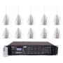 Impianto diffusione sonora con 5 diffusori a sospensione a Amplificatore MULTIZONA con sorgenti