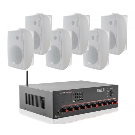 Sistema Audio filodiffusione Amplificatore Radio/USB/SD/Bluetooth + 6/8 Diffusori