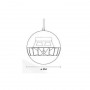 GB 820/T FBT - Diffusore sferico a sospensione da soffitto per filodiffusione