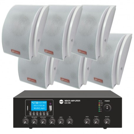 Impianto audio con diffusori da parete/pendenti