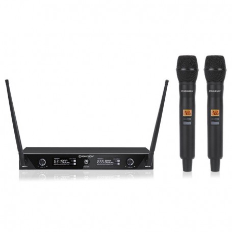 Set wireless di due radiomicrofoni palmari UHF