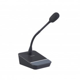 Base microfonica e microfono collo di cigno 32cm a condensatore elettrete unidirezionale