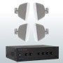 Impianto audio 2 zone con 4/6/8 altoparlanti da parete