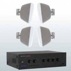 Impianto audio 2 zone con 4/6/8 altoparlanti da parete