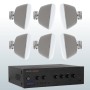 Impianto audio 2 zone con 4/6/8 altoparlanti da parete