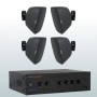 Impianto audio 2 zone con 4/6/8 altoparlanti da parete