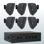 Impianto audio 2 zone con 4/6/8 altoparlanti da parete