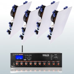 Impiantofilodiffusione Negozio Amplificatore e 8 diffusori da incasso