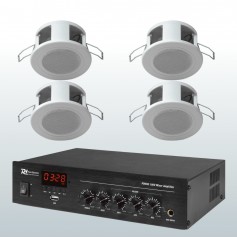 Impianto filodiffusione 4/6 mini diffusori incasso e Amplificatore con sorgenti