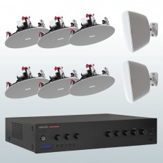 Impianto audio combinato 2 zone incasso - parete