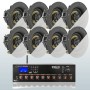 Impianto filodiffusione Amplificatore integrato e 8 mini diffusori 2 vie da incasso senza cornice