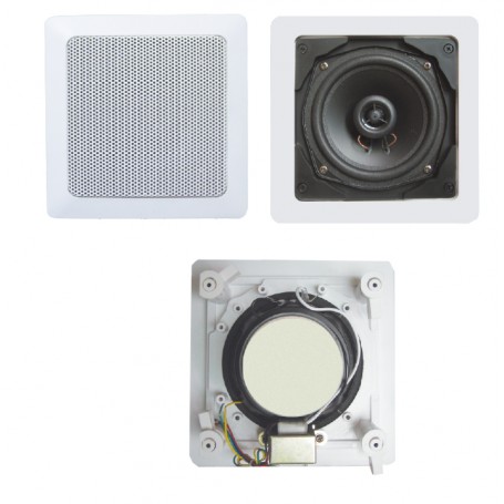 Diffusore quadrato da incasso 2 vie 20W 100V