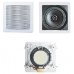Diffusore quadrato da incasso 2 vie Woofer da 6” - 30W 100V