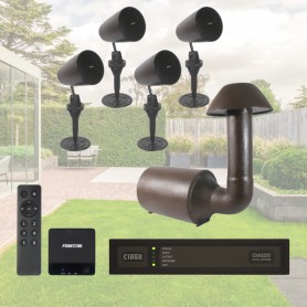 SMART - Impianto Audio Giardino 4.1 e 8.2 diffusori, subwoofer, amplificatore e mediacenter