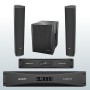 Sistema audio 2.1 voce e musica per sale conferenza