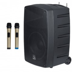 Diffusore portatile 10" a batteria con doppio Radiomicrofono
