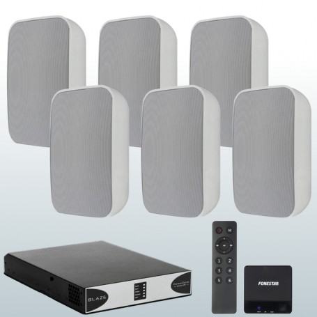 SONBLAZ Sistema audio SMART CONTROL e 6 diffusori da parete IP45