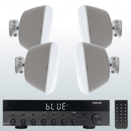 Impianto audio RETAIL BASIC amplificatore e 4 diffusori da parete