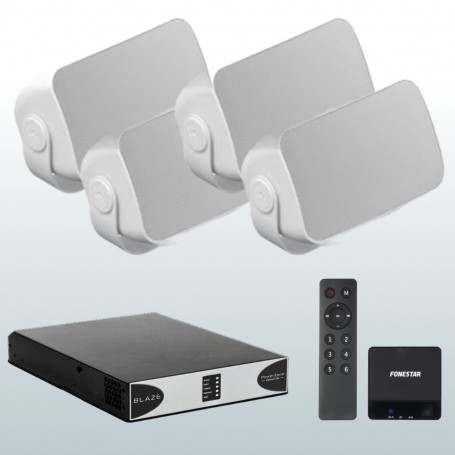 SONBLAZ-6.5" Sistema audio SMART CONTROL e 4 diffusori da parete IP45