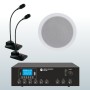 Impianto Filodiffusione completo - Amplificatore integrato, Diffusori da incasso e microfoni per annunci