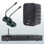 Impianto Filodiffusione completo - Amplificatore integrato, Diffusori da Parete e microfoni per annunci