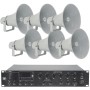 Sistema audio per comunicazione e musica diffusa 4/6 diffusori