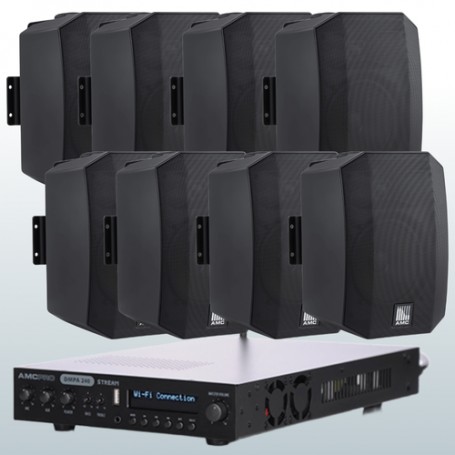 VIVA5 Impianto audio diffusione sonora con streamer amplificato