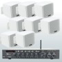 Impianto filodiffusione monozona amplificatore e 8 / 10 diffusori parete
