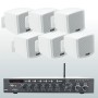 Impianto filodiffusione monozona amplificatore e 8 / 10 diffusori parete