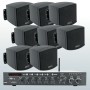 Impianto filodiffusione monozona amplificatore e 8 / 10 diffusori parete
