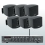Impianto filodiffusione monozona amplificatore e 8 / 10 diffusori parete