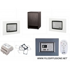 Sistema per filodiffusione su scatola 503 - Amplificatore e due diffusori da incasso
