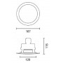 Diffusore da incasso con griglia metallica protettiva 100V IP55 - (COPPIA)