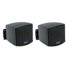 Mini diffusori da muro per filodiffusione musicale 6W - 100V/8hom - Neri (COPPIA)